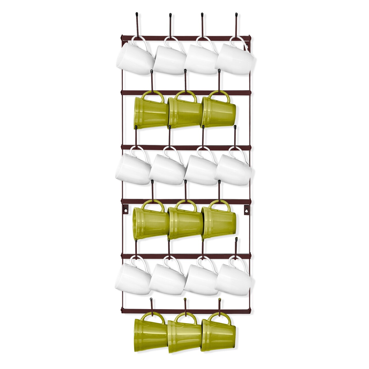 Sorbus 6-Tier Metal Mug Rack Organizer - for Home, Kitchen & Bar, Coffee Station